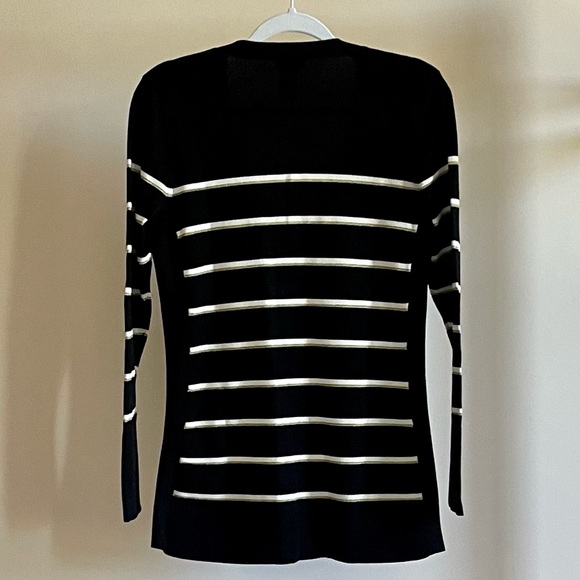 Vintage Y2K Cache Button Down Snap Cardigan in Black, White, and Gold Size M - Picture 2 of 14